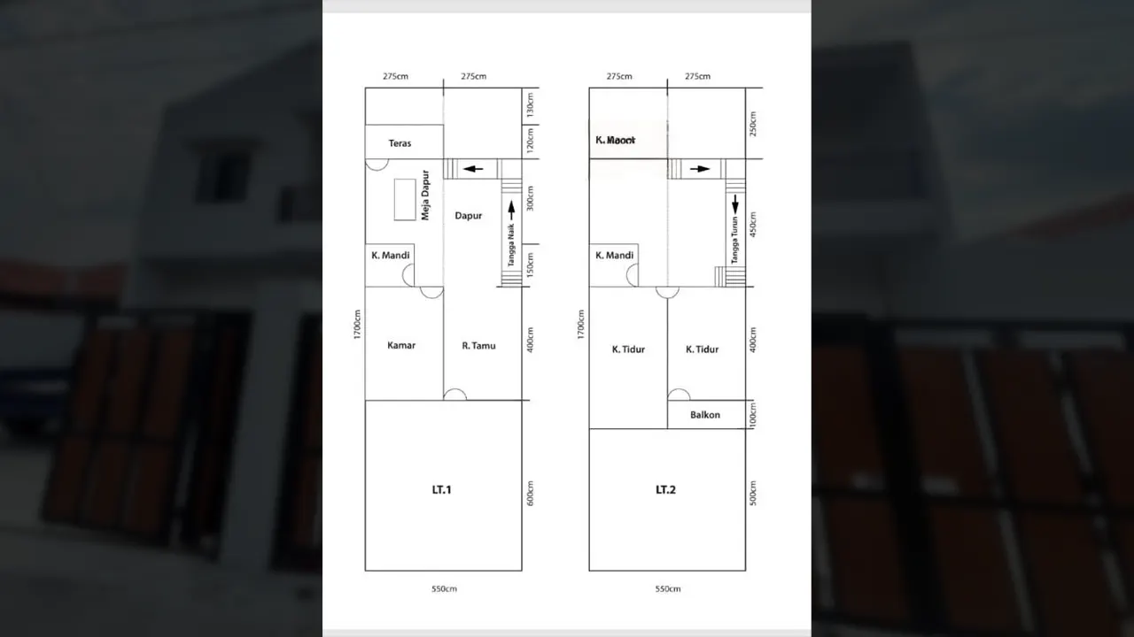 Rumah Siap Huni Jakarta Timur, Pasar Rebo Denah