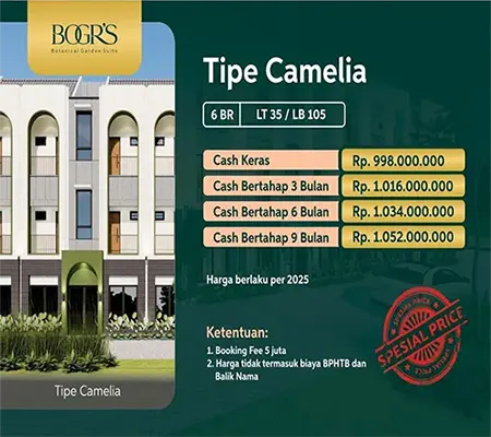 Kost Bogor Tipe Camelia