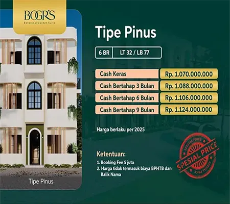 Kost Bogor Tipe Pinus