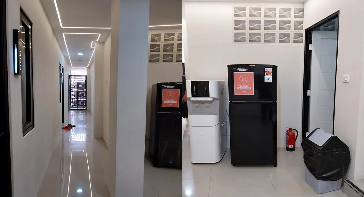 Kost Jakarta Selatan Kebayoran Lama Half Way Dispenser dan Kulkas