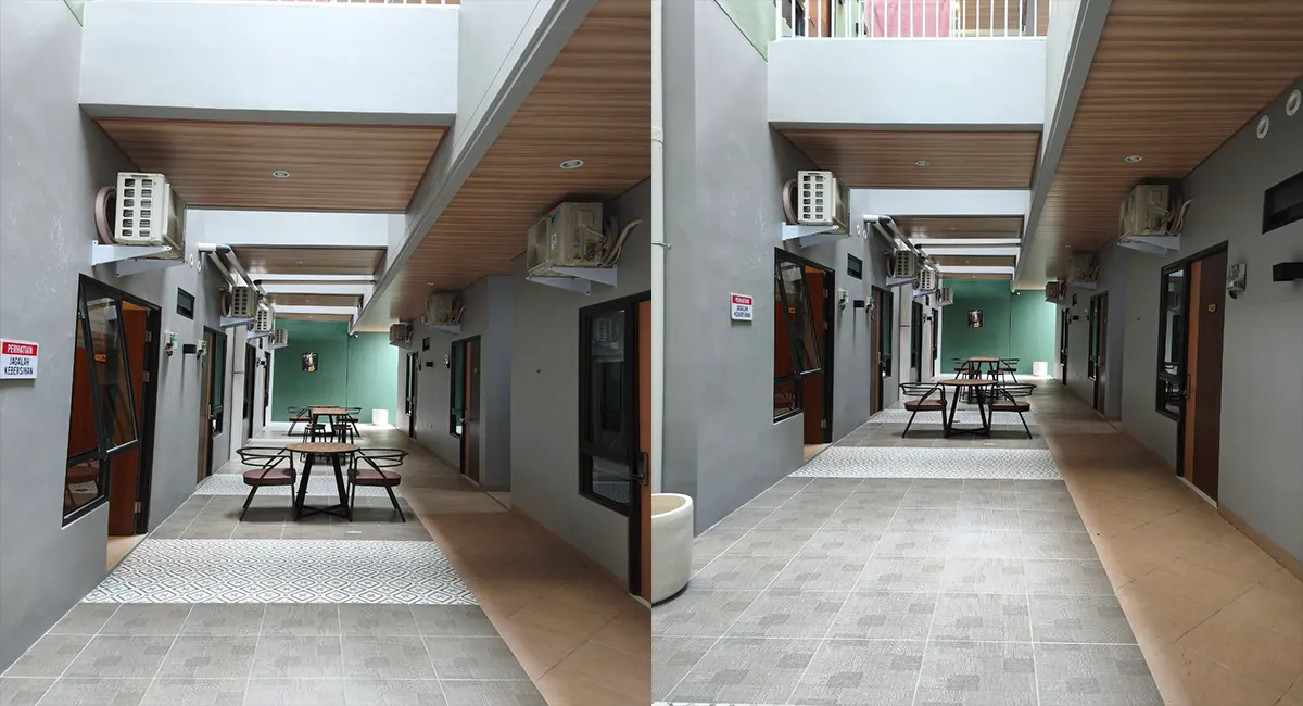 Kost UI Depok 65 Kamar Koridor Bawah Meja Kursi