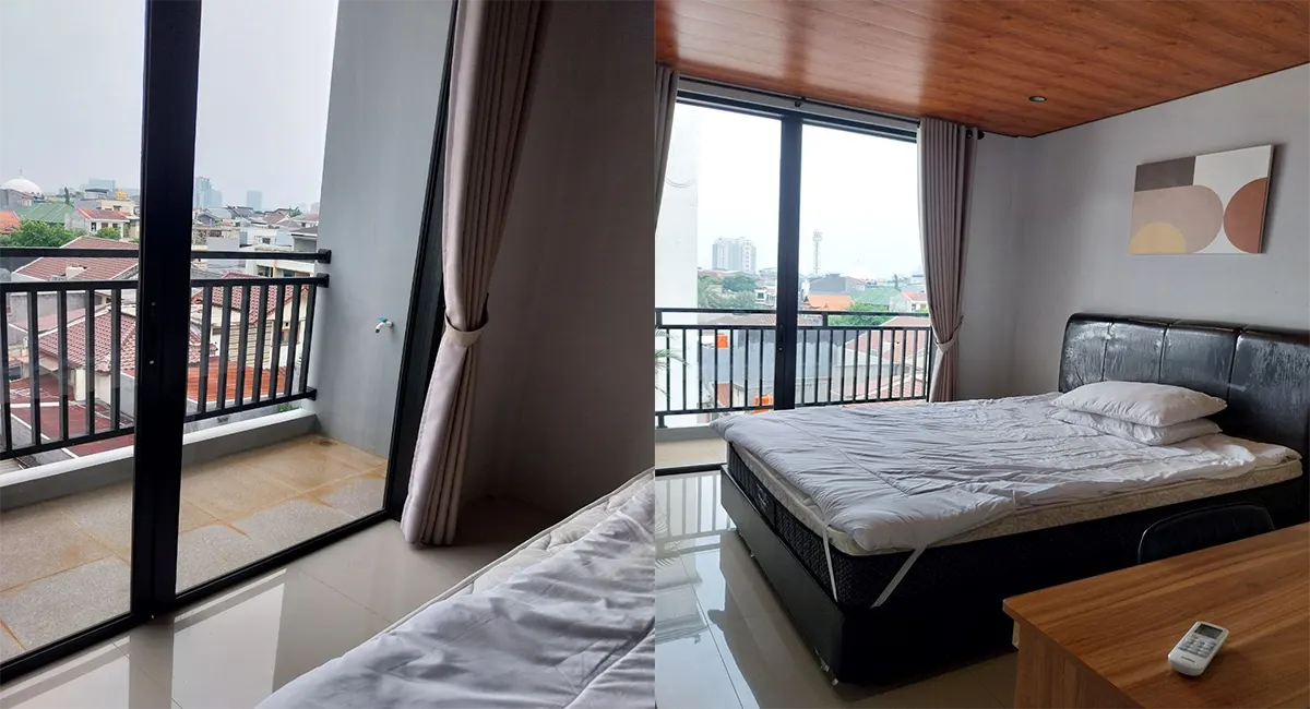 Kost Fatmawati Jakarta selatan Kamar Tidur Pemandanagn Keluar Jendela